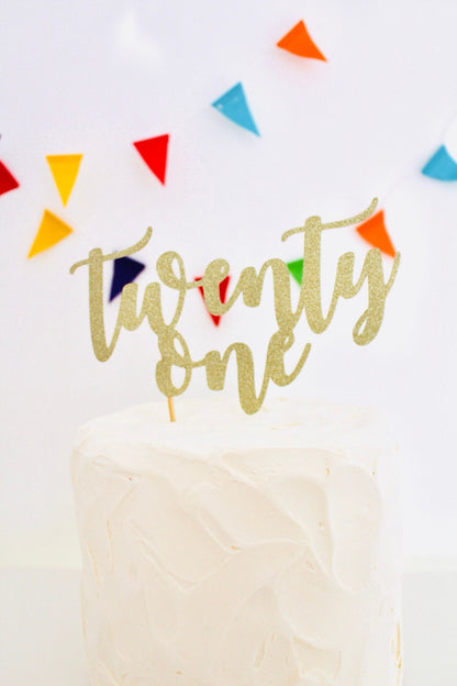 Resplendent Aurora | Custom Age Birthday Cake Topper