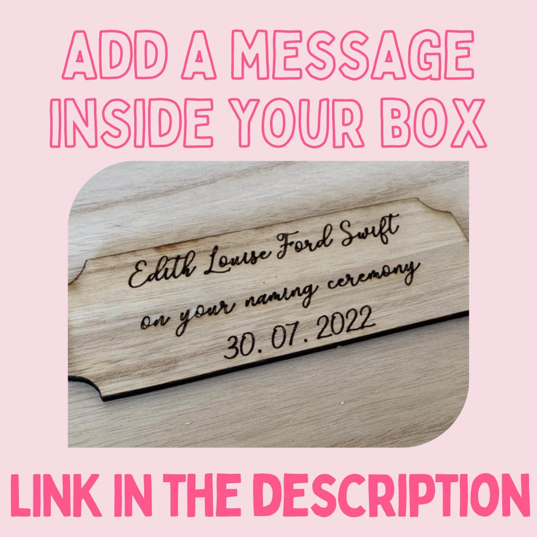 Large Personalised Engraved Wooden Wedding Keepsake Memory Box with Swirl Script Names - Resplendent Aurora