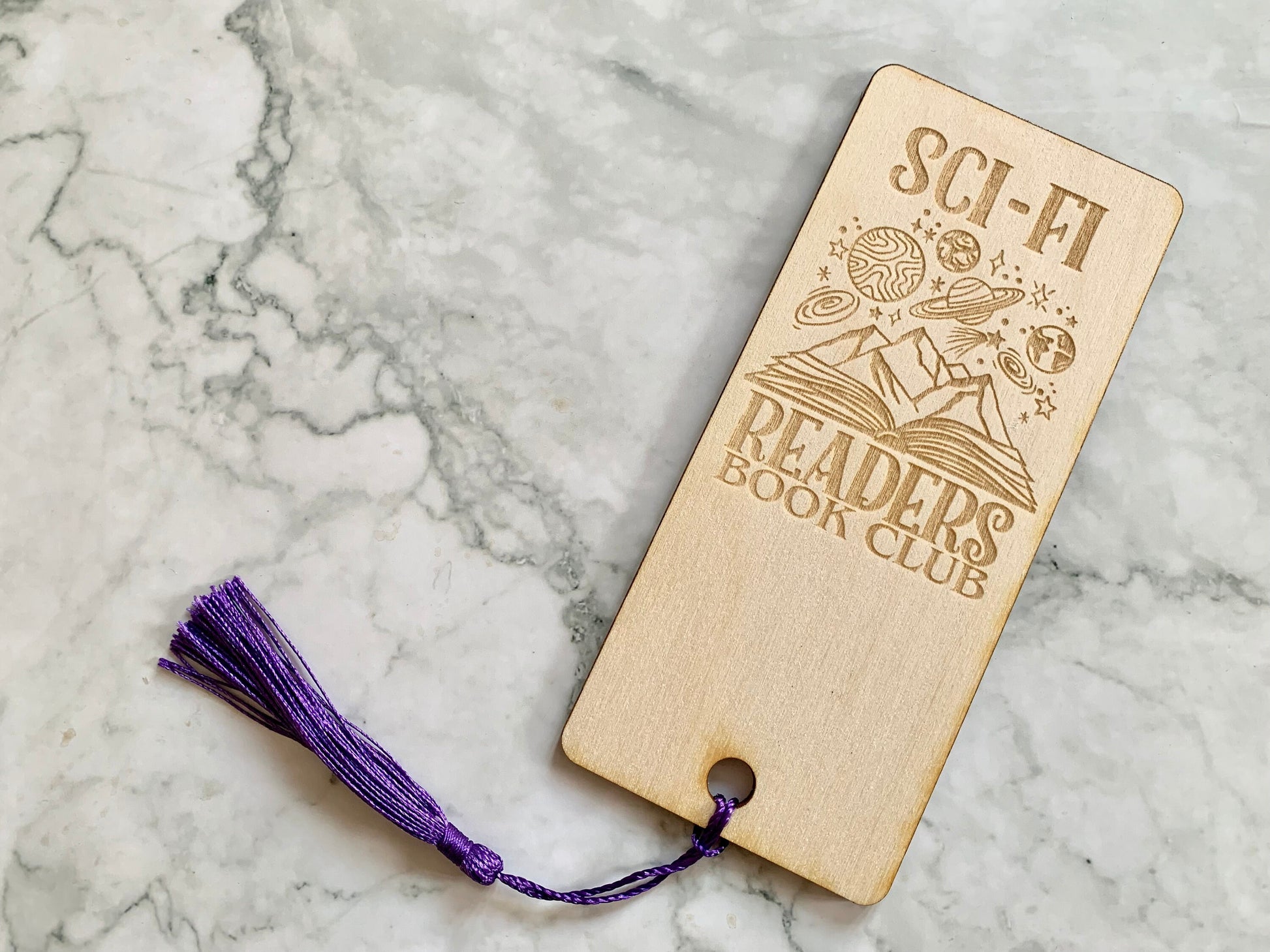 Resplendent Aurora | Personalised Engraved Wooden Book Club Bookmark, Fantasy Bookmark, Horror Bookmark, Mystery Bookmark, Romance Bookmark, Sci Fi Bookmark