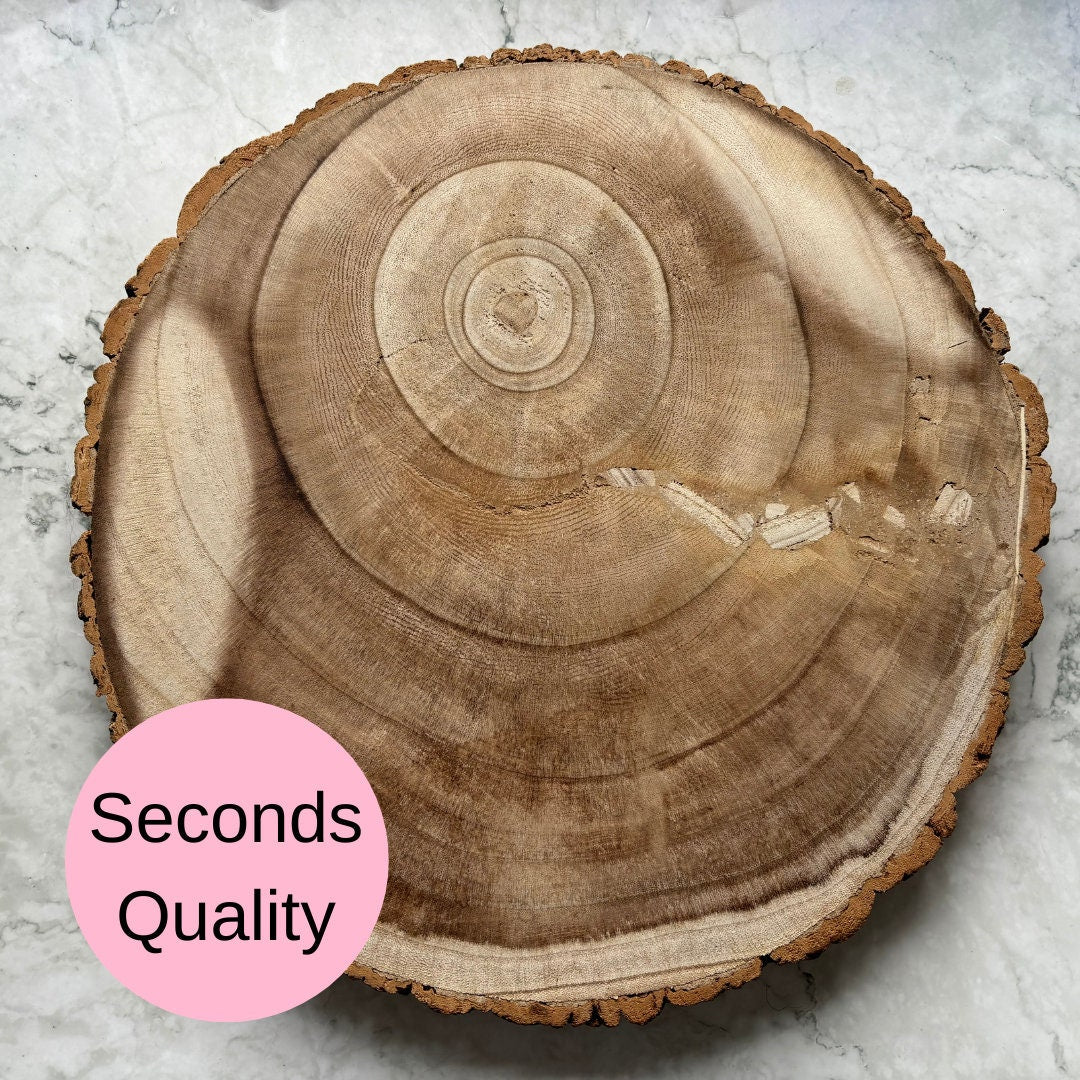 Resplendent Aurora | SECONDS QUALITY Personalised Engraved Wood Slice, Wedding Cake Display Board with Any Design