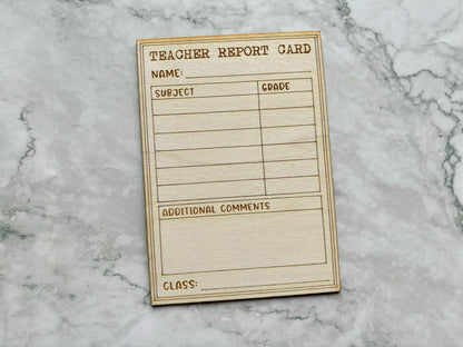 Resplendent Aurora | Personalised Engraved Teacher Report Card, Funny Teacher Gifts, Gift for Teachers