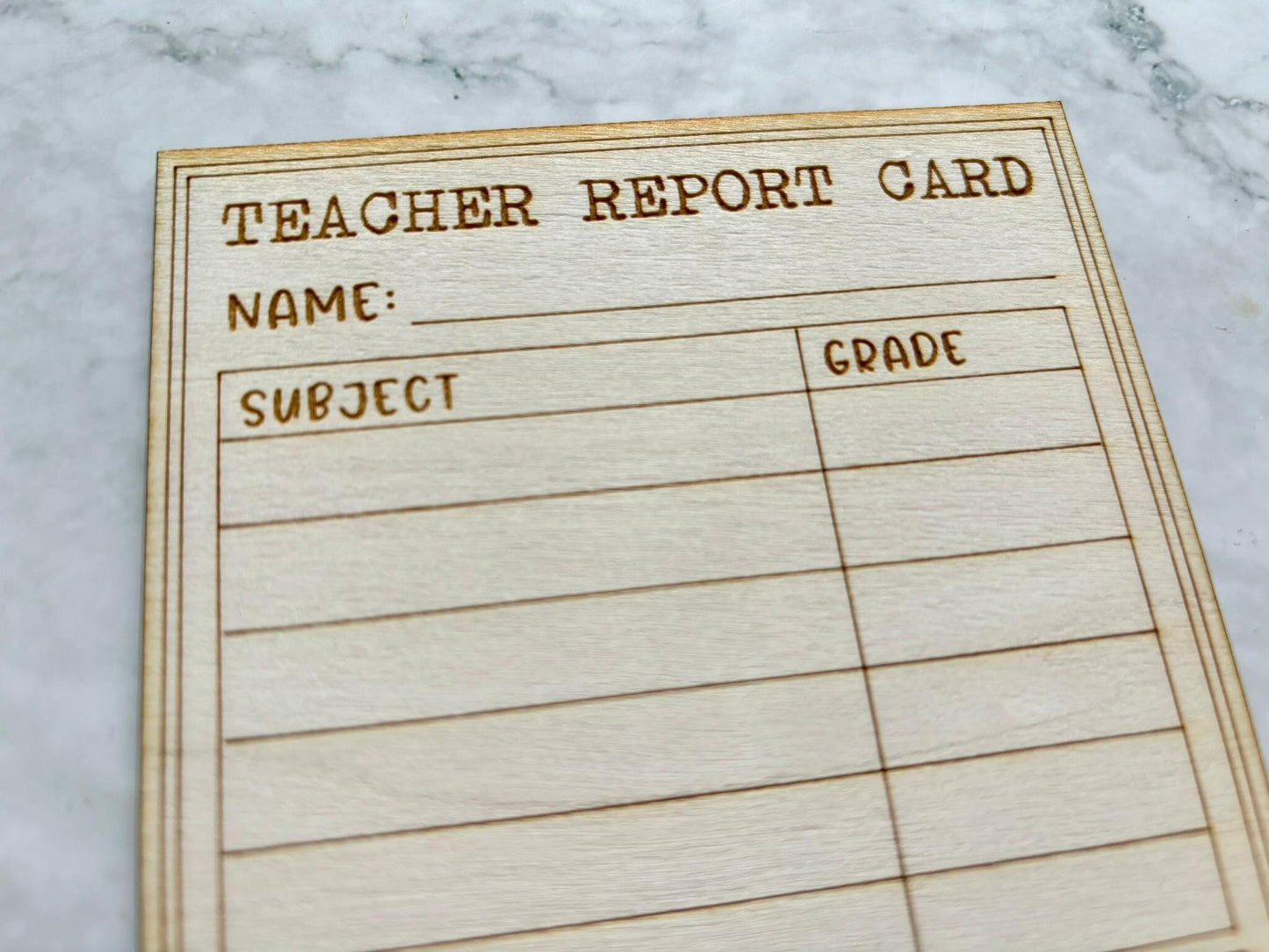 Resplendent Aurora | Personalised Engraved Teacher Report Card, Funny Teacher Gifts, Gift for Teachers