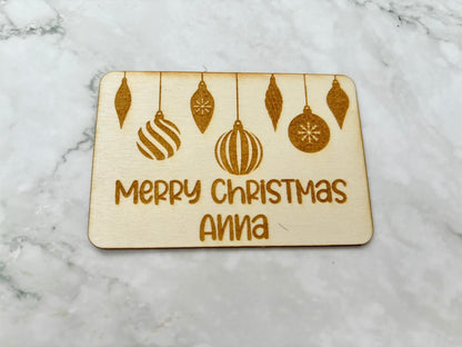 Resplendent Aurora | Personalised Engraved Gift Card Inserts, Engraved Gift Voucher, Christmas Gift Voucher, Christmas Gift, Christmas Money Gift