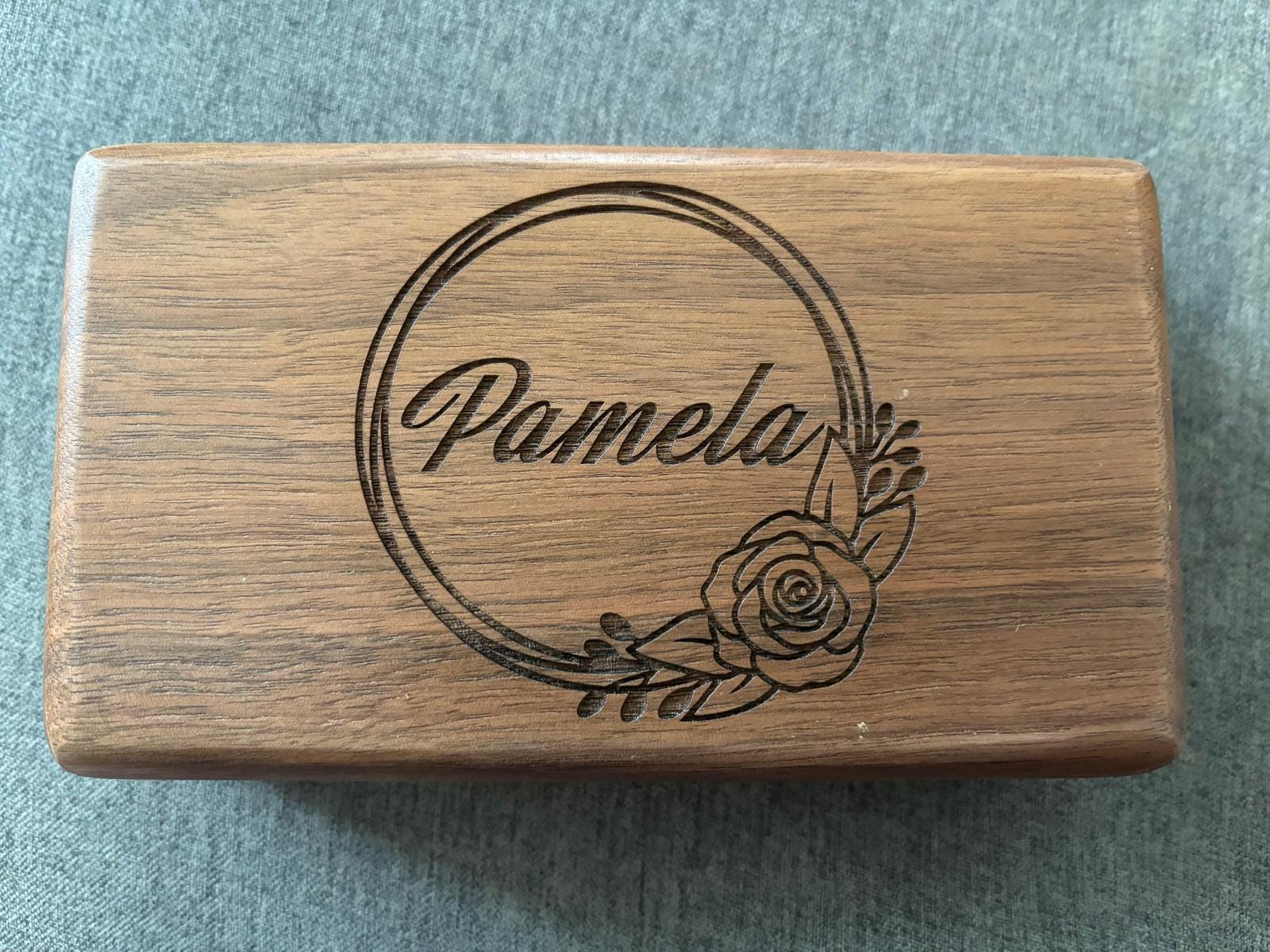 Resplendent Aurora | Personalised Walnut Travel Jewellery Box