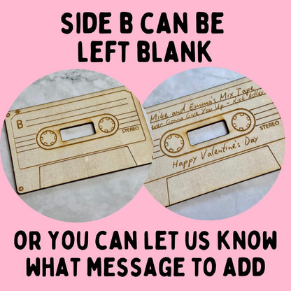 Personalised Engraved Mix Tape Gift Card Holder, Cassette Tape, Retro Gifts, Valentines Day, Birthday Gift, Cute Gifts, Music Gifts - Resplendent Aurora