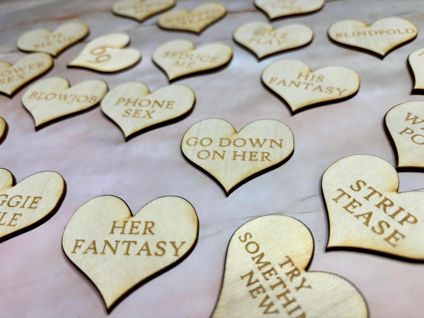 Personalised Engraved Wooden Valentine's Day Tokens, Sex Tokens, Date Tokens, Love Tokens, Gifts for Boyfriend, Girlfriend, Husband, Wife - Resplendent Aurora