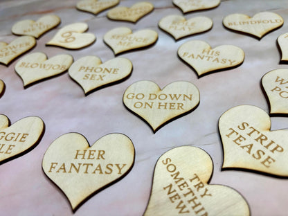 Personalised Engraved Wooden Valentine's Day Tokens, Sex Tokens, Date Tokens, Love Tokens, Gifts for Boyfriend, Girlfriend, Husband, Wife - Resplendent Aurora