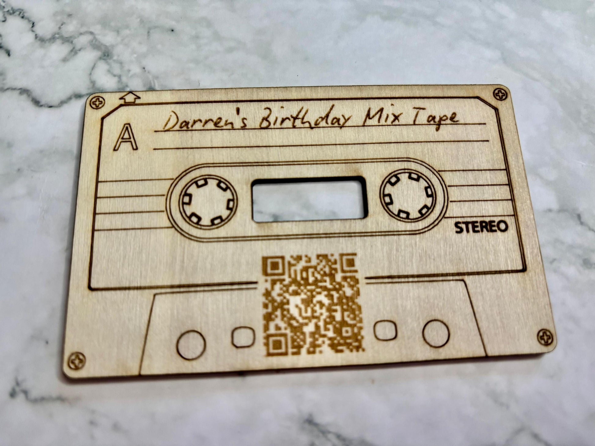 Personalised Engraved Mix Tape Gift Card Holder, Cassette Tape, Retro Gifts, Valentines Day, Birthday Gift, Cute Gifts, Music Gifts - Resplendent Aurora