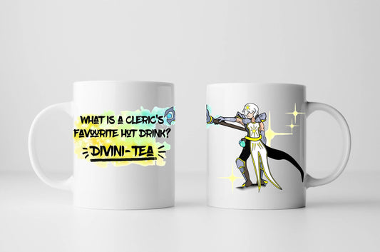 {product_vendor} | Clerics Favourite Drink Divini-tea Joke Cleric Dnd Mug