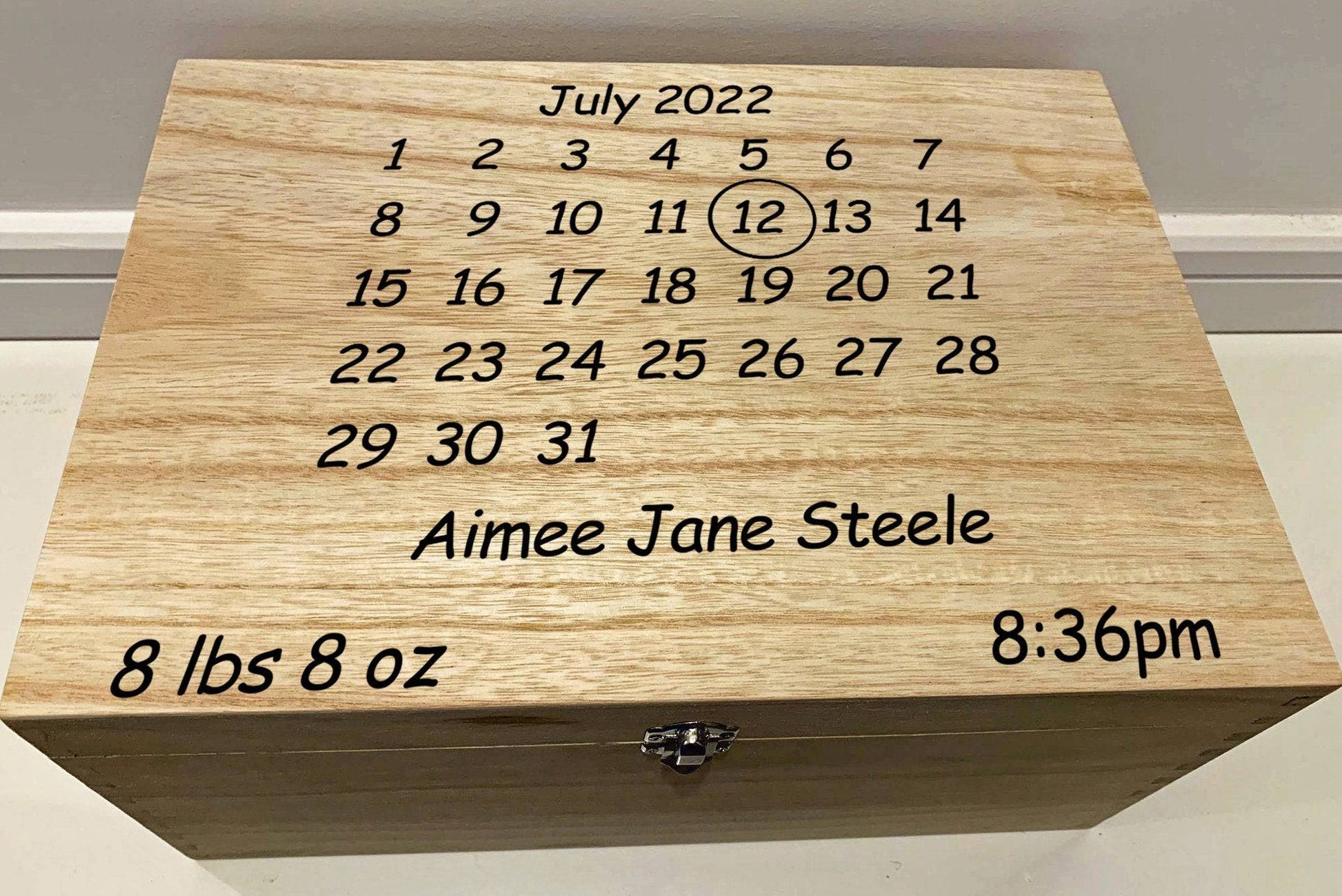 {product_vendor} | Personalised Calendar Baby Keepsake Box