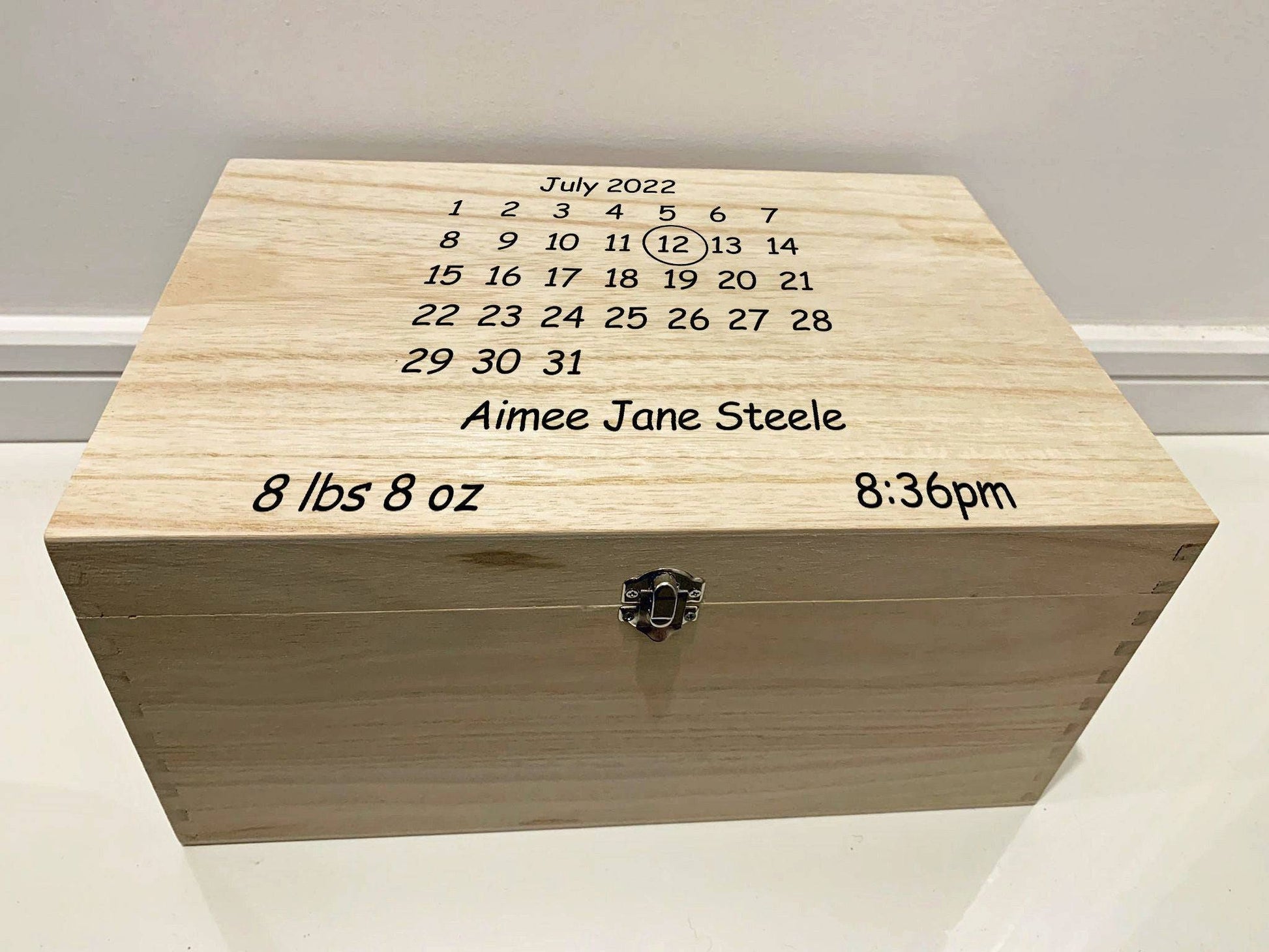 {product_vendor} | Personalised Calendar Baby Keepsake Box