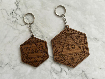 Oversize D20 DnD Dice Keyring - Resplendent Aurora