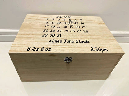 {product_vendor} | Personalised Calendar Baby Keepsake Box