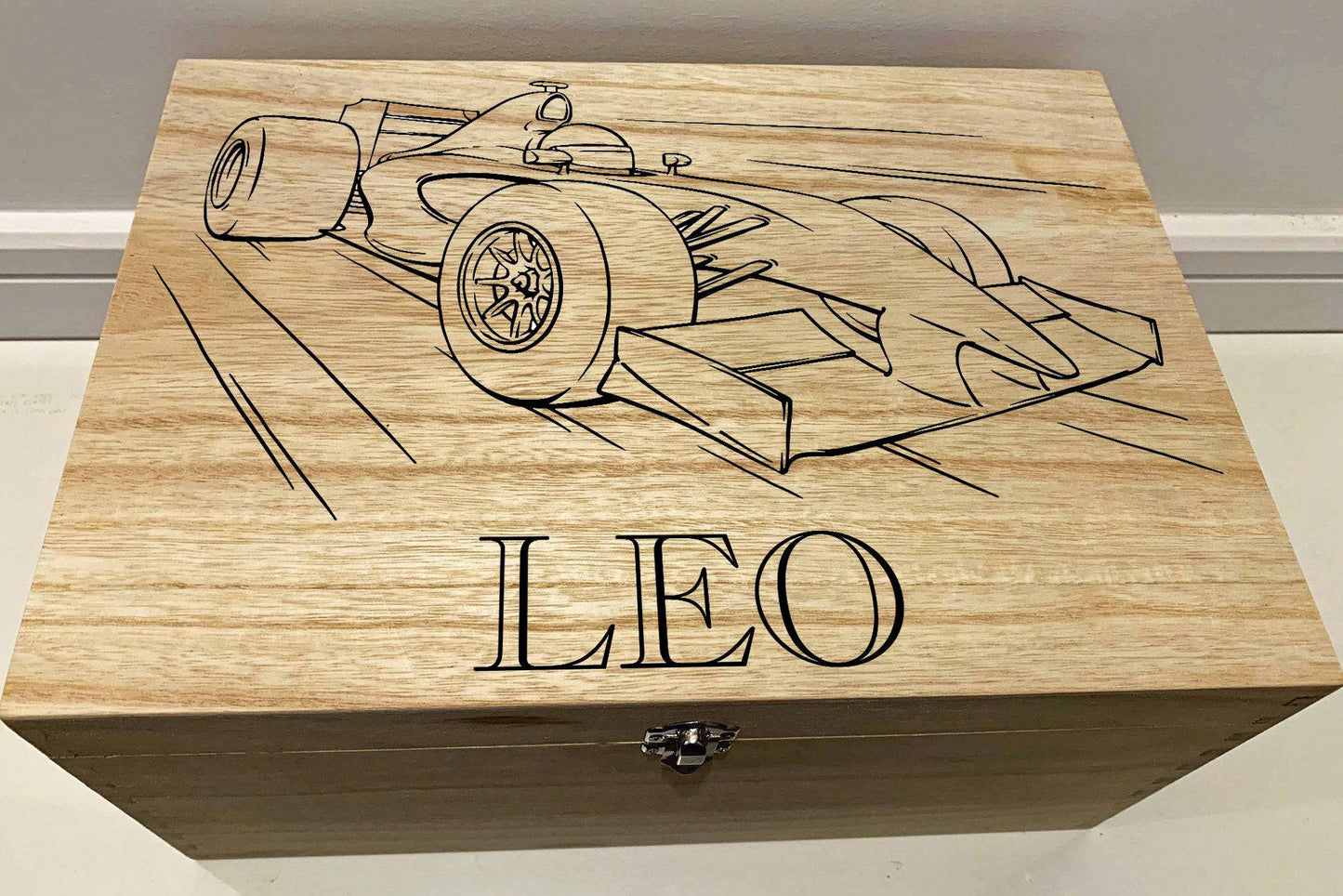 {product_vendor} | Personalised Childrens Keepsake Box with Racing Car