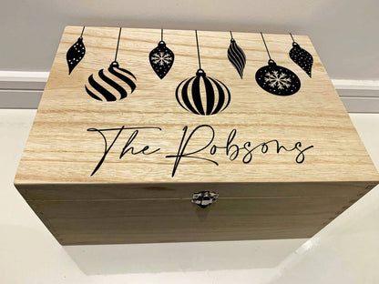 {product_vendor} | Personalised Christmas Eve Box with Christmas Baubles