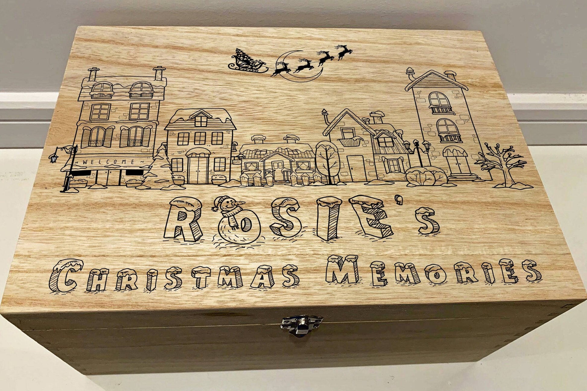 {product_vendor} | Personalised Christmas Eve Box with Snowy Houses