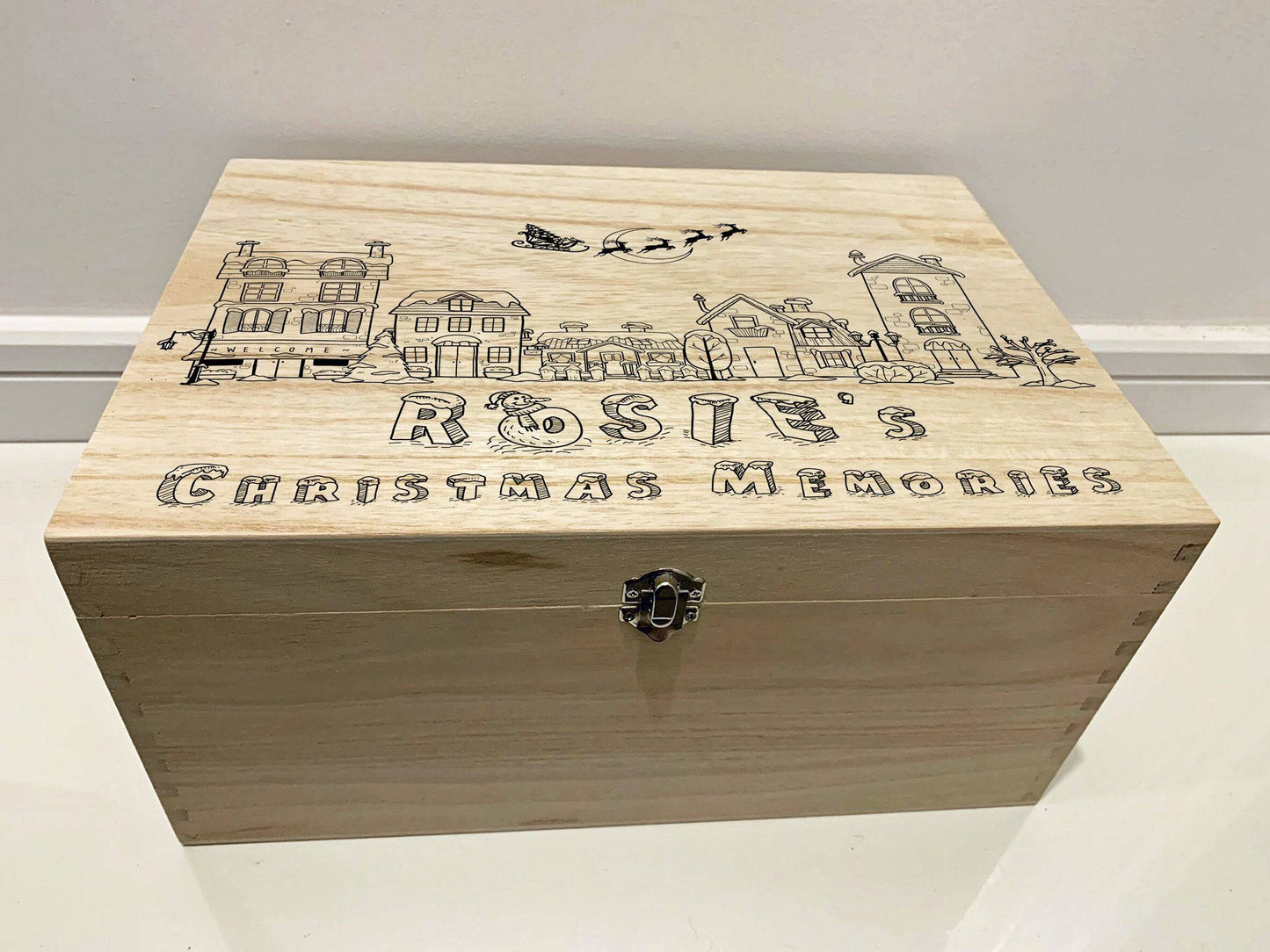 {product_vendor} | Personalised Christmas Eve Box with Snowy Houses