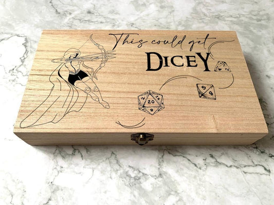 Personalised DnD Dice Box for Ranger - Resplendent Aurora