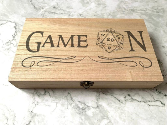 Personalised DnD Dice Box - Game On - Resplendent Aurora