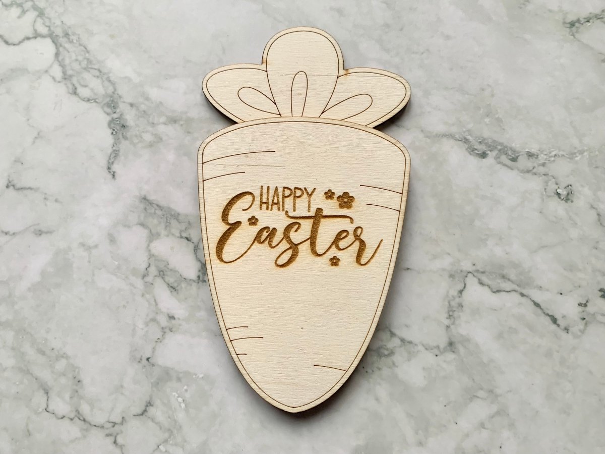 Personalised Easter Gift Card Holder - Carrot or Egg Basket shaped - Resplendent Aurora