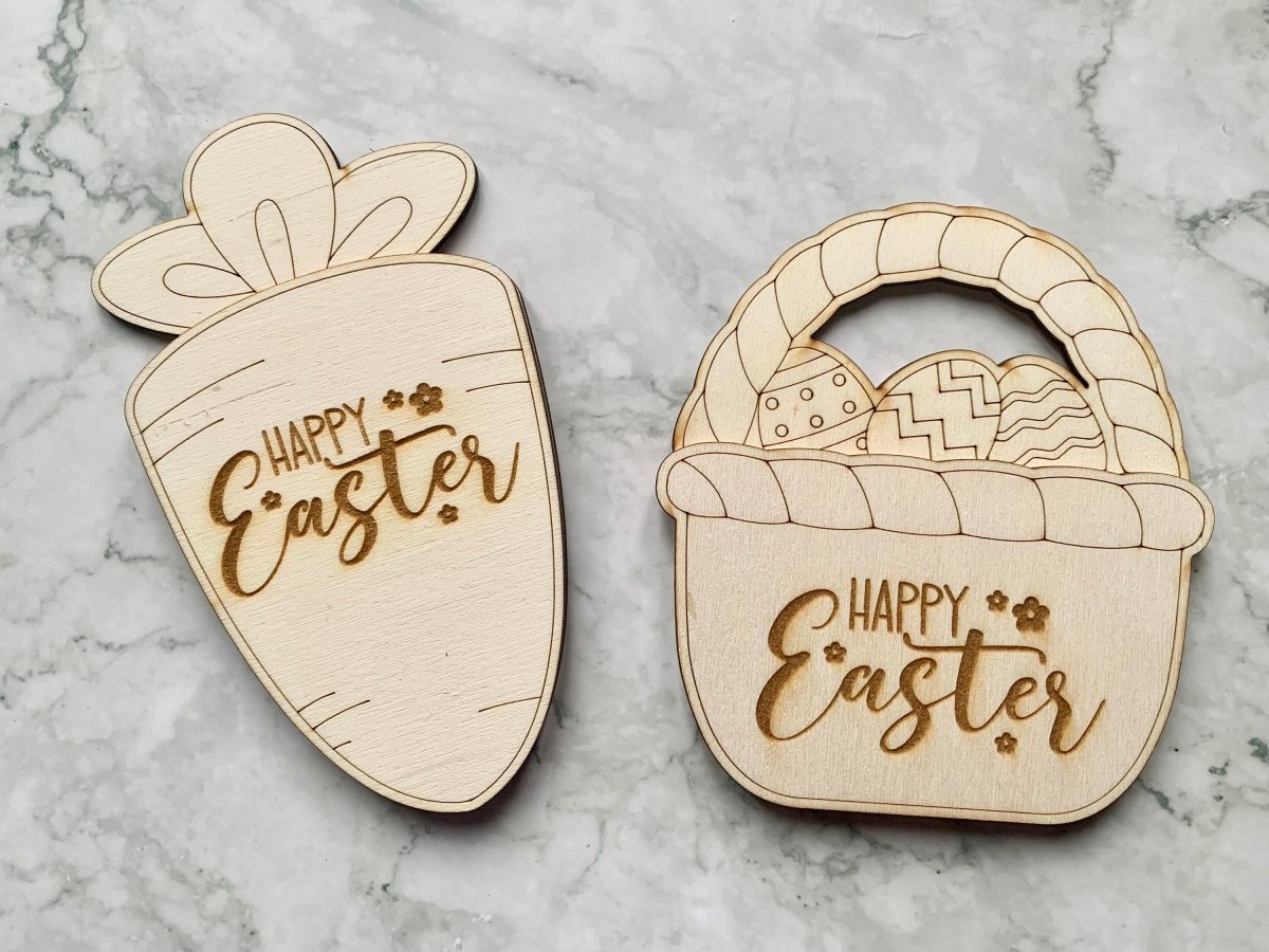 Personalised Easter Gift Card Holder - Carrot or Egg Basket shaped - Resplendent Aurora