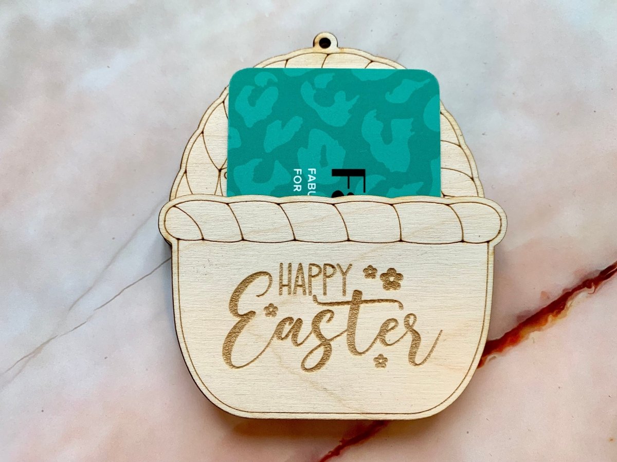 Personalised Easter Gift Card Holder - Carrot or Egg Basket shaped - Resplendent Aurora