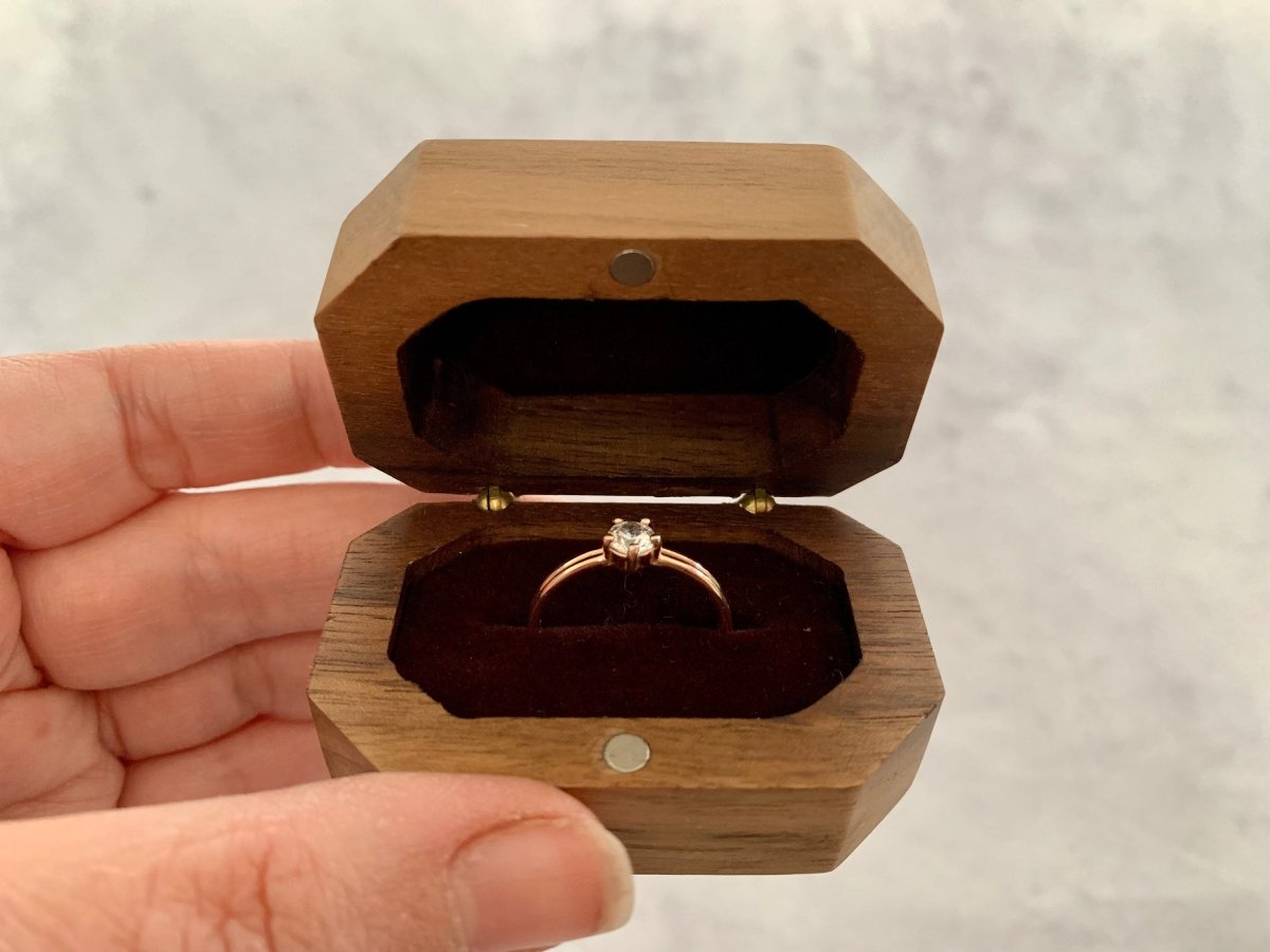 Personalised Hexagon Ring Box - Resplendent Aurora