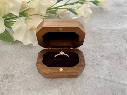 Personalised Hexagon Ring Box - Resplendent Aurora