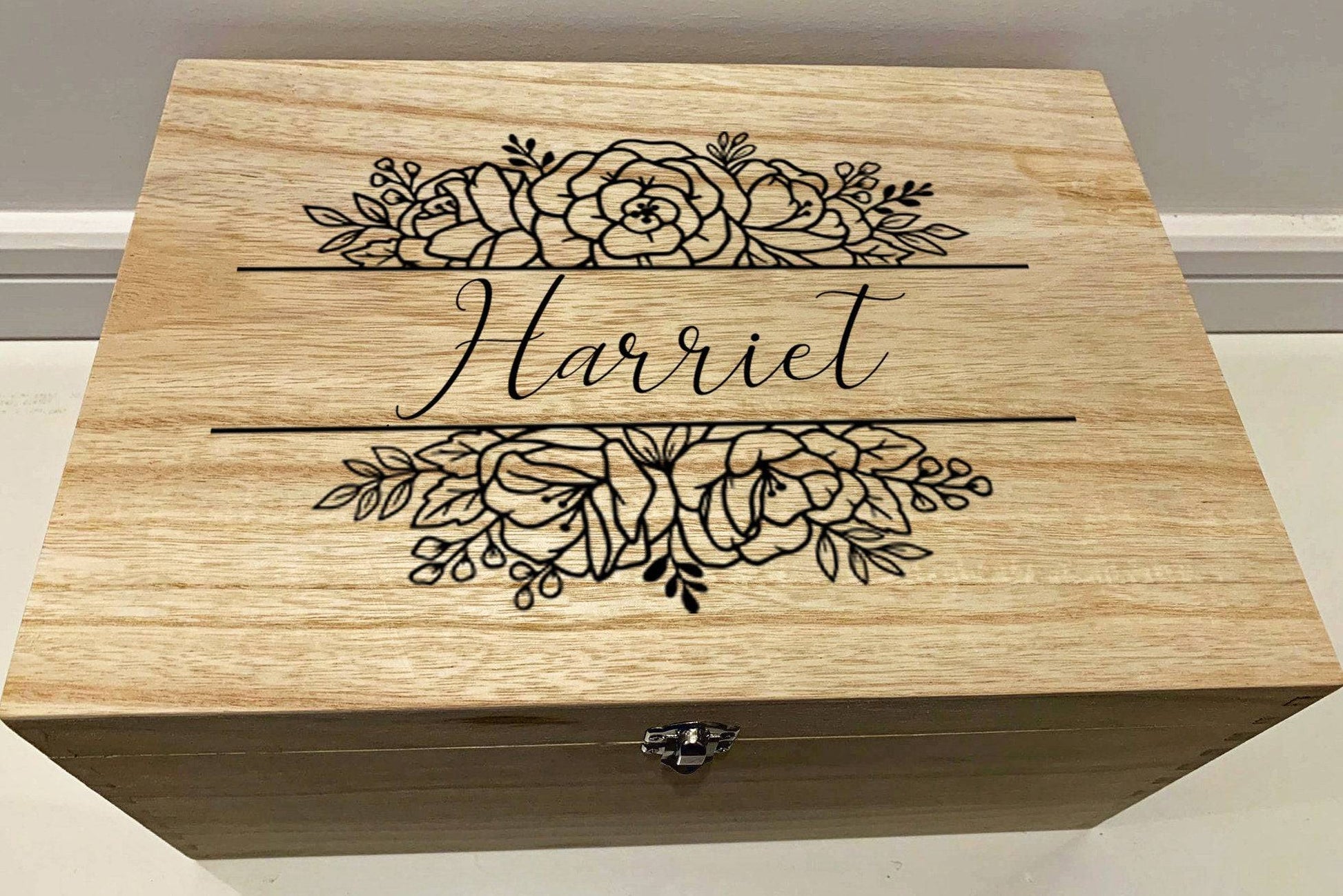 {product_vendor} | Personalised Keepsake Box with Roses