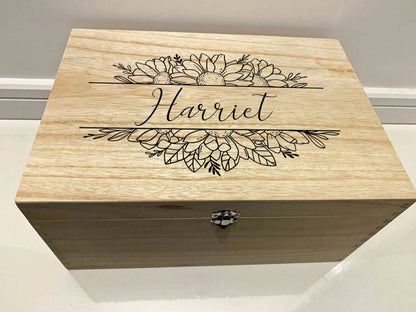 {product_vendor} | Personalised Keepsake Box with Sunflowers