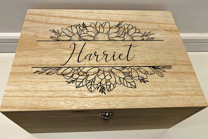 {product_vendor} | Personalised Keepsake Box with Sunflowers