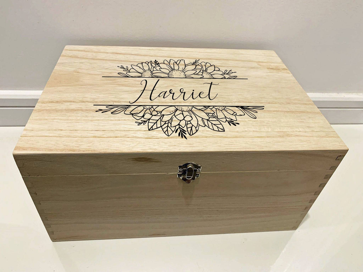 {product_vendor} | Personalised Keepsake Box with Sunflowers