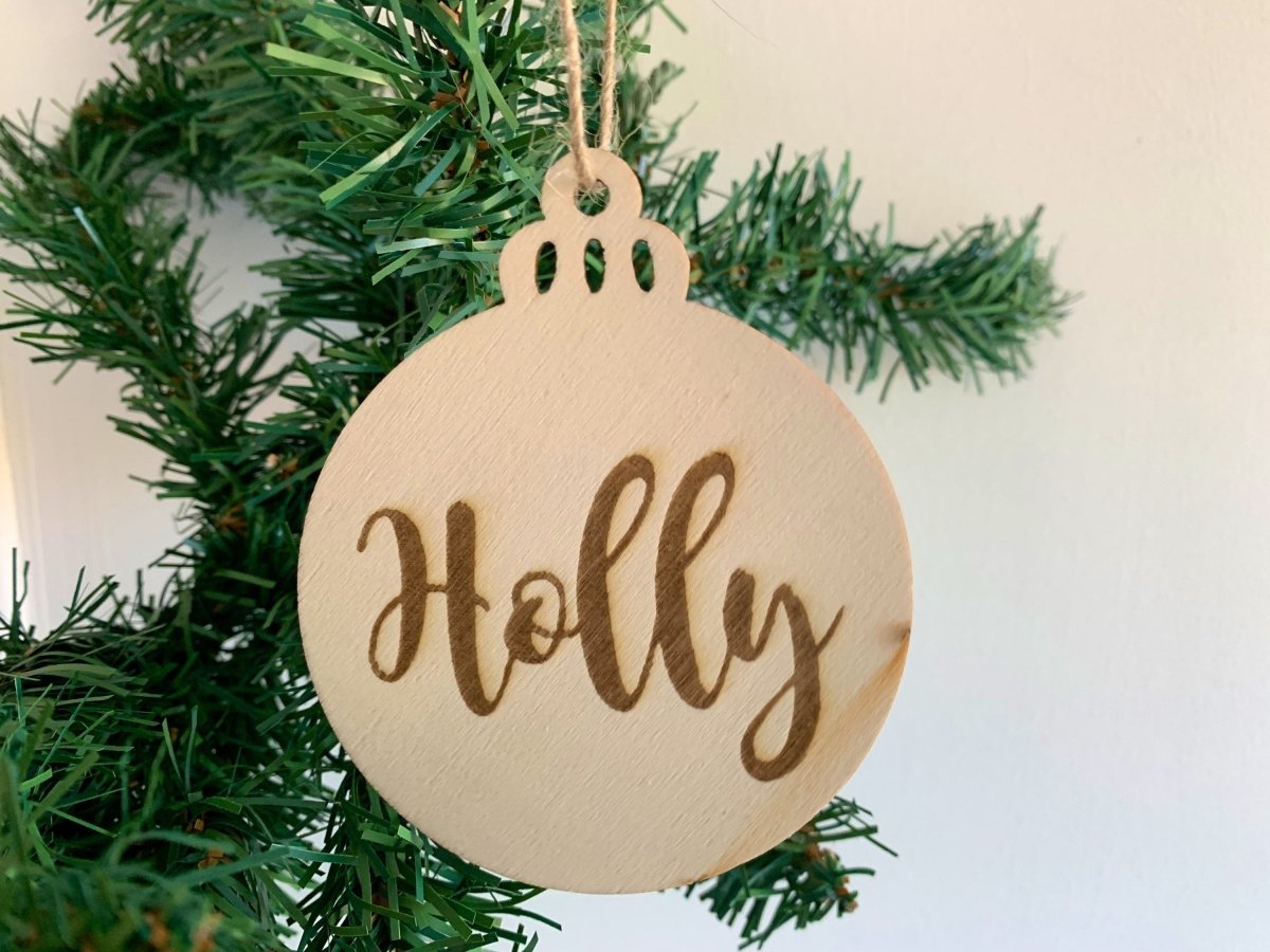 Personalised Name Wooden Christmas Bauble - Resplendent Aurora