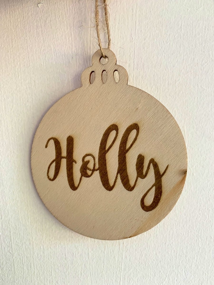 Personalised Name Wooden Christmas Bauble - Resplendent Aurora