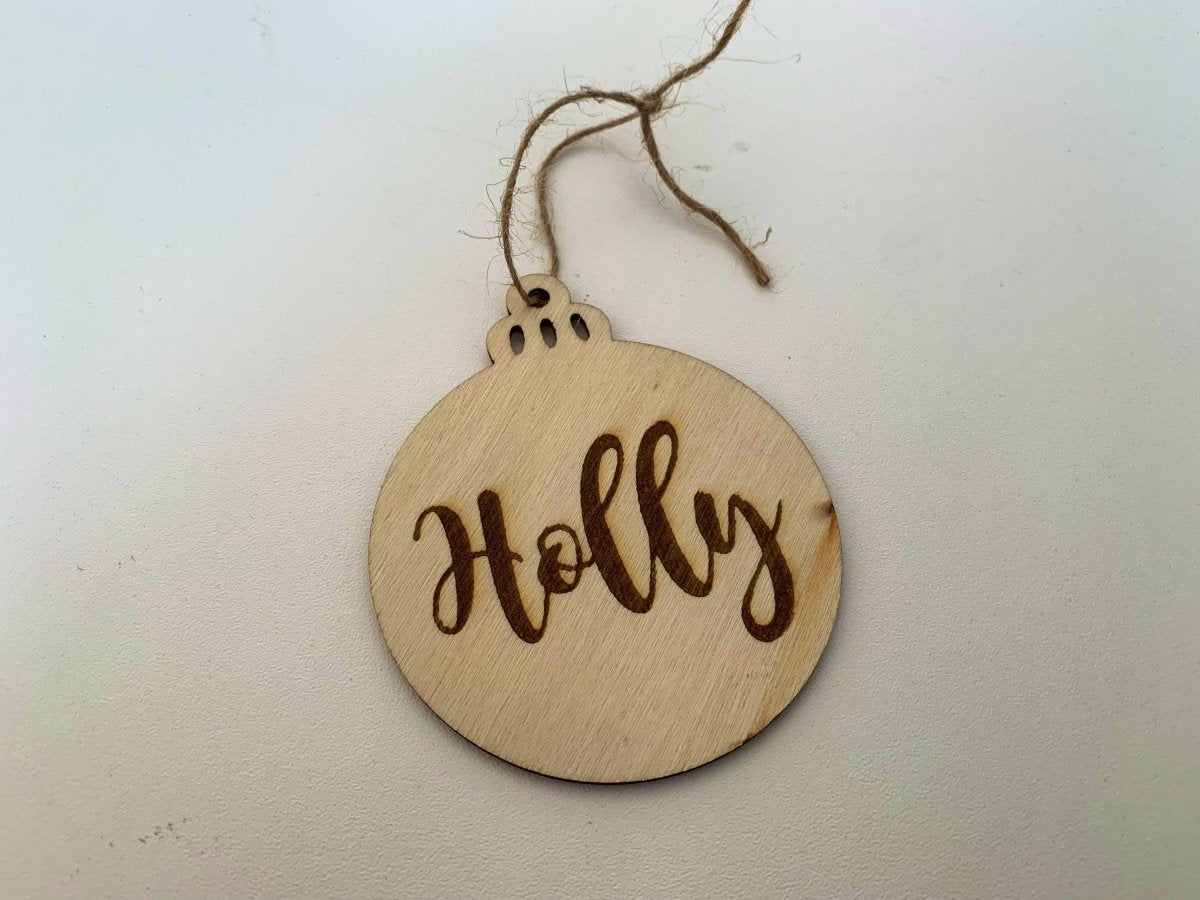 Personalised Name Wooden Christmas Bauble - Resplendent Aurora