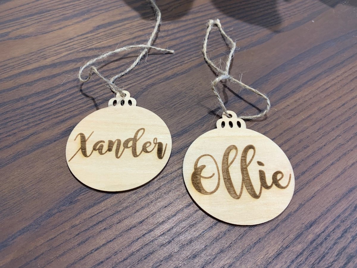 Personalised Name Wooden Christmas Bauble - Resplendent Aurora