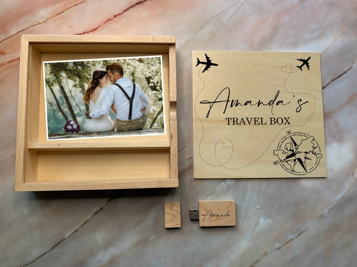 Personalised Travel USB Photo Box - Resplendent Aurora