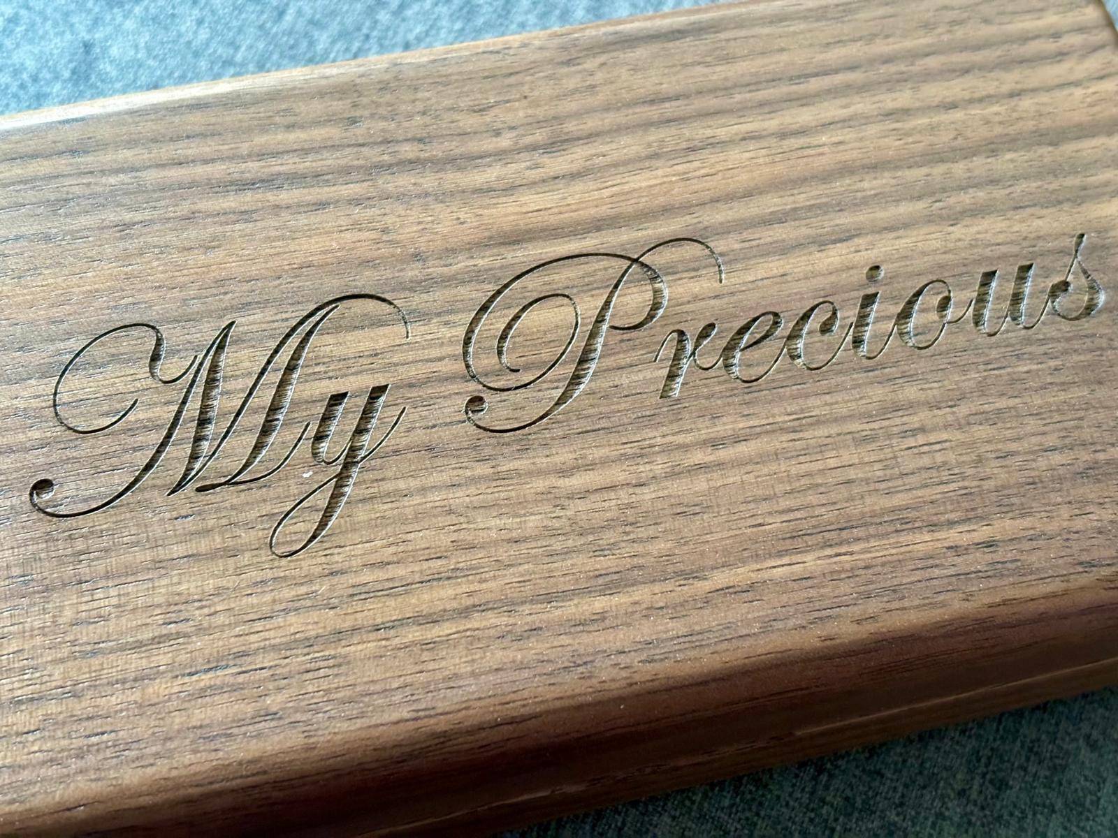 Resplendent Aurora | Personalised Walnut Travel Jewellery Box