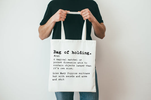 Bag of Holding Definition D&D White Tote Bag - Resplendent Aurora