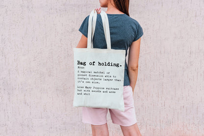 Bag of Holding Definition D&D White Tote Bag - Resplendent Aurora