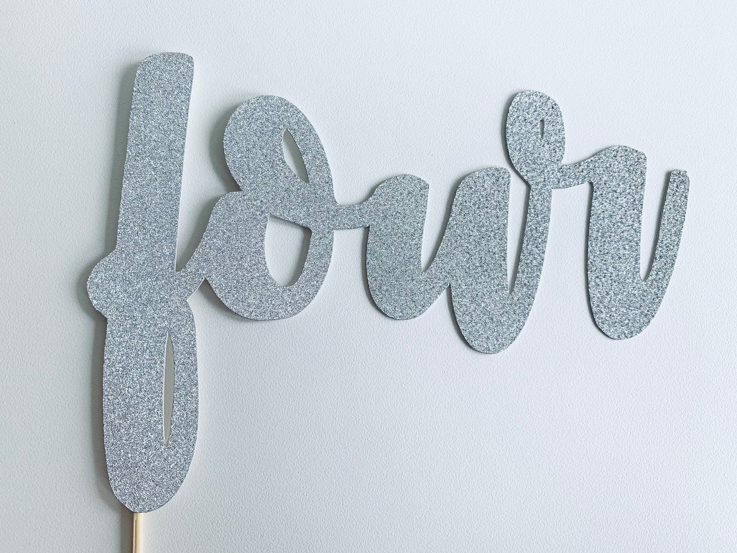 Resplendent Aurora | Four Age Fourth 4th Birthday Cake Topper