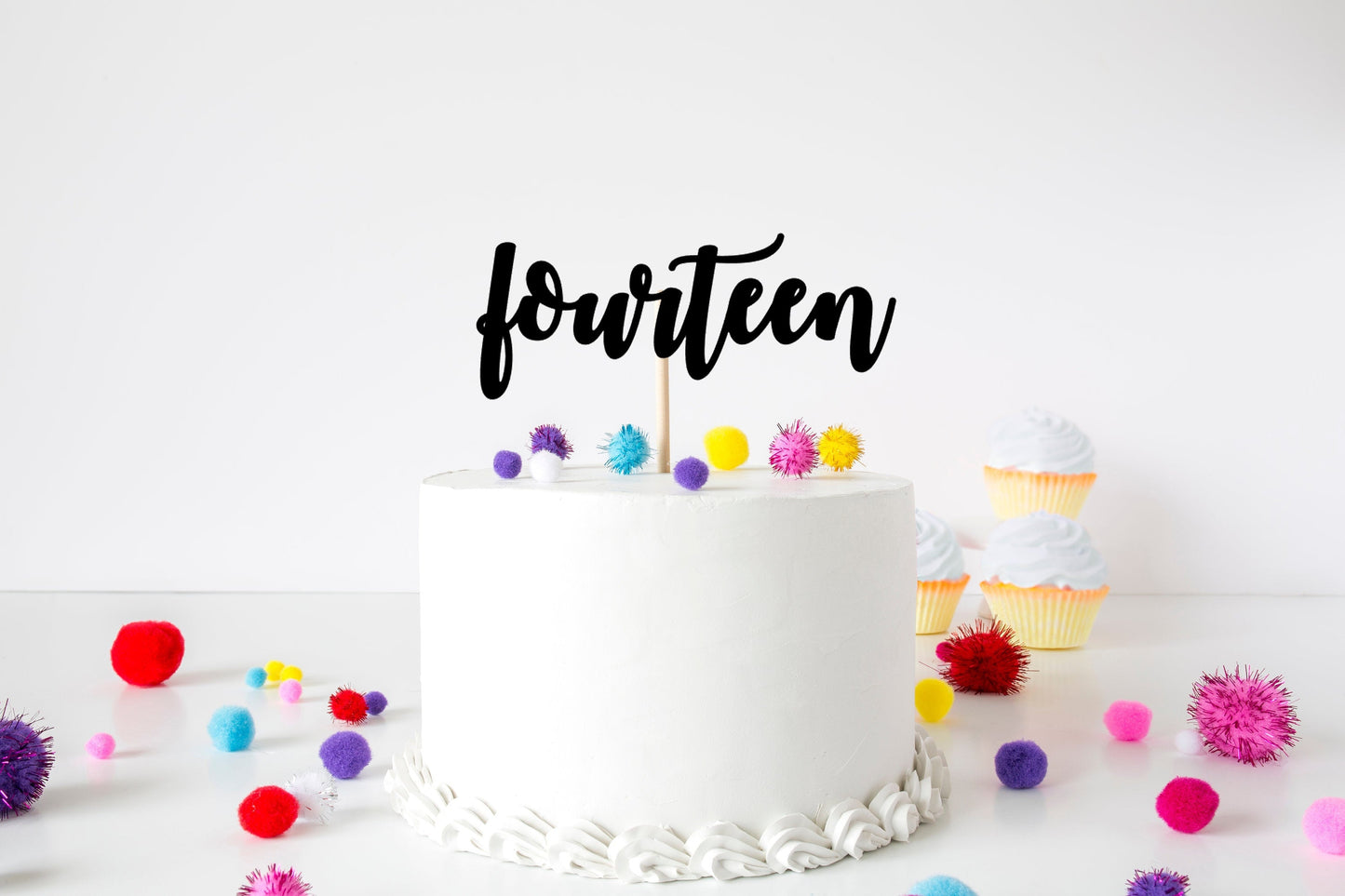 Resplendent Aurora | Fourteen Age 14th Fourteenth Birthday Cake Topper