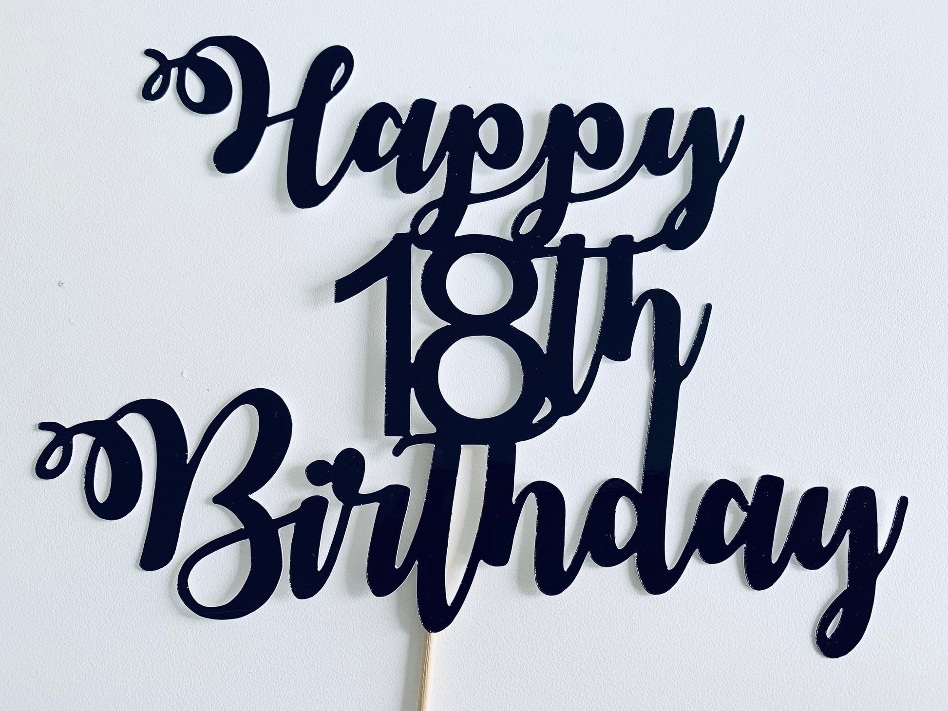 Resplendent Aurora | Happy 18th Birthday Eighteenth Eighteen Age Cake Topper