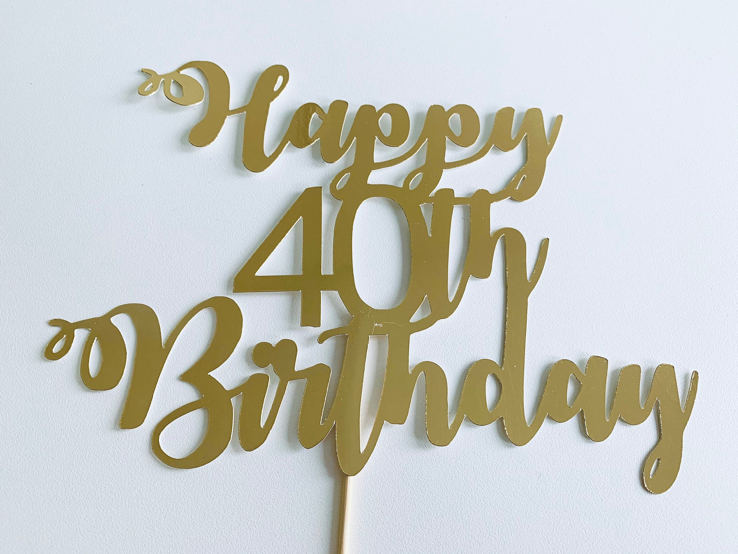 Resplendent Aurora | Happy 40th Birthday Fortieth Forty 40 Age Cake Topper