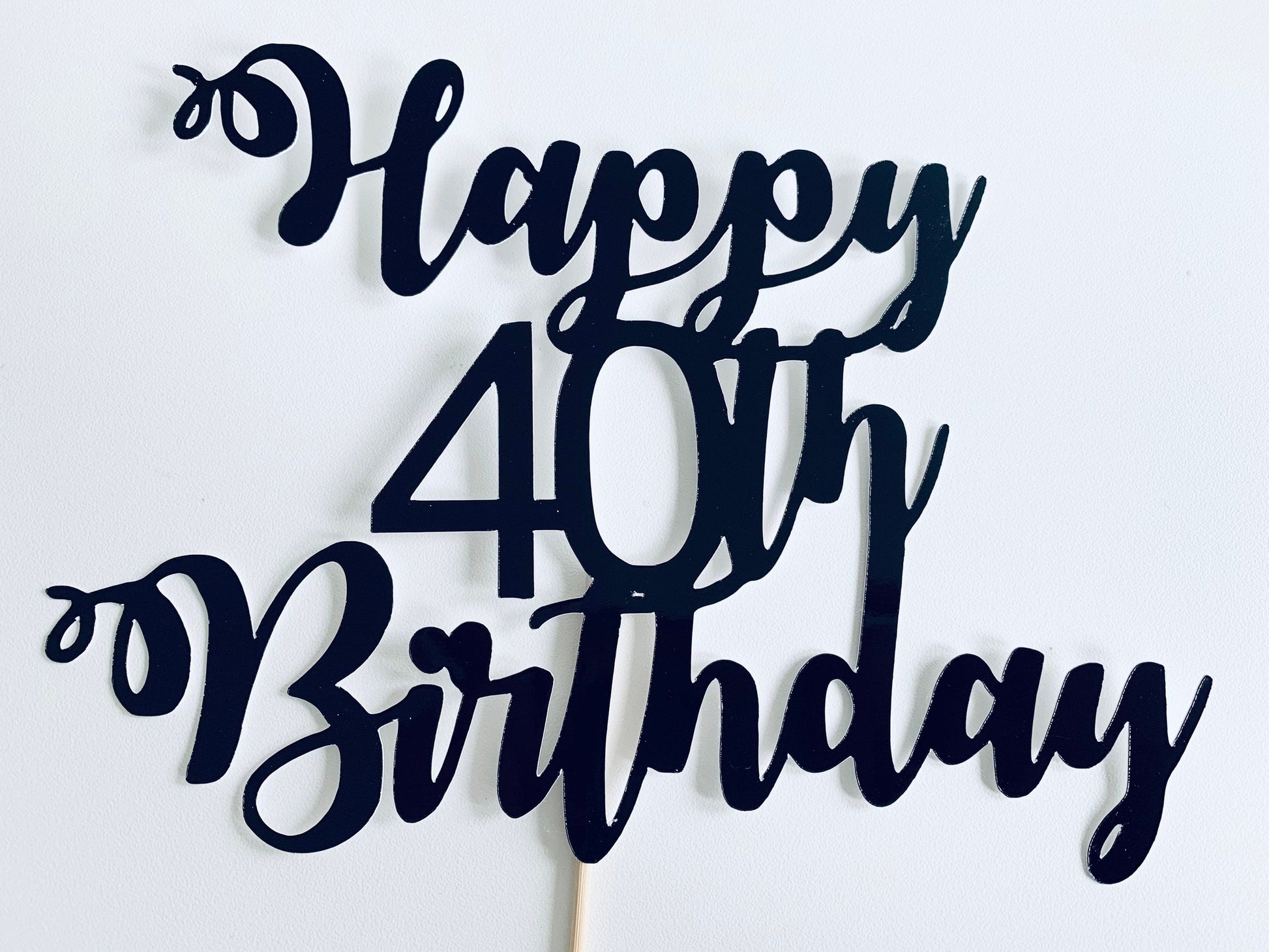 Resplendent Aurora | Happy 40th Birthday Fortieth Forty 40 Age Cake Topper