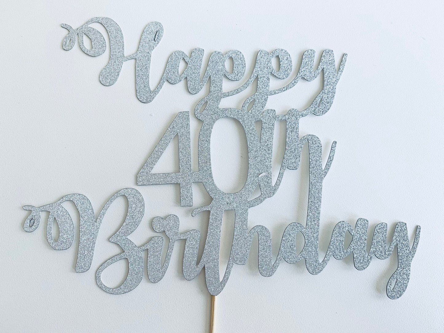 Resplendent Aurora | Happy 40th Birthday Fortieth Forty 40 Age Cake Topper