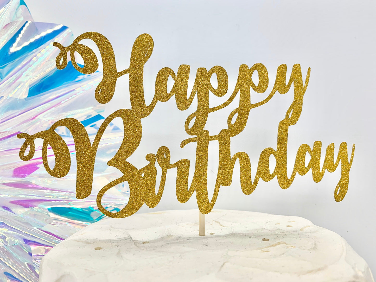 Resplendent Aurora | Happy Birthday Cake Topper