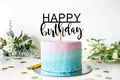 Resplendent Aurora | Happy Birthday Cake Topper