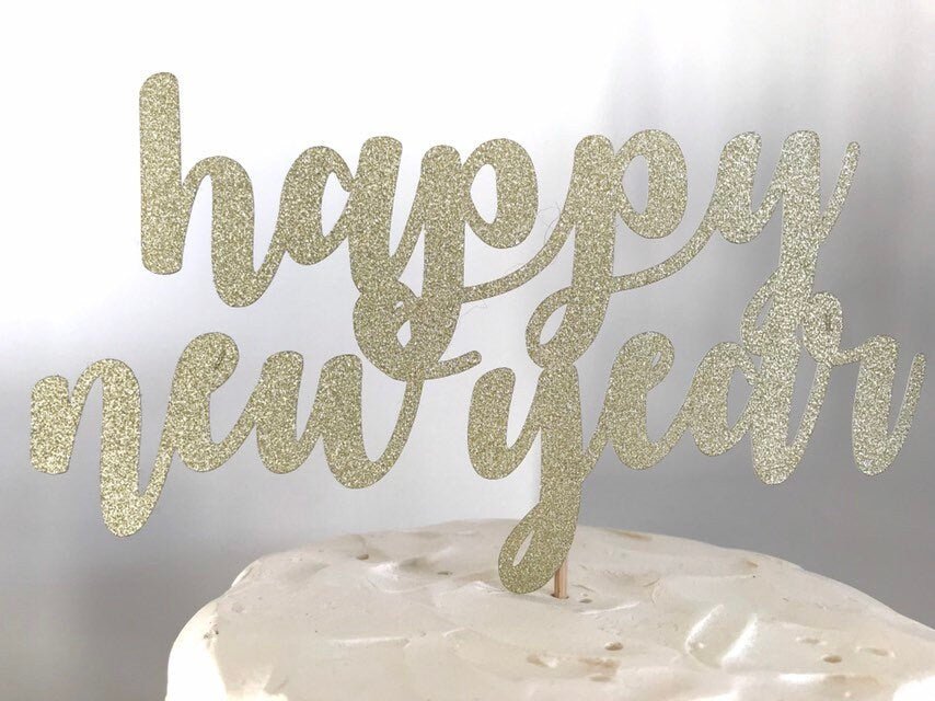 Resplendent Aurora | Happy New Year Cake topper