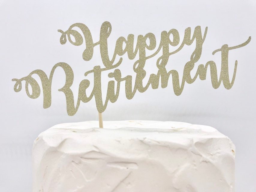 Resplendent Aurora | Happy Retirement Cake Topper